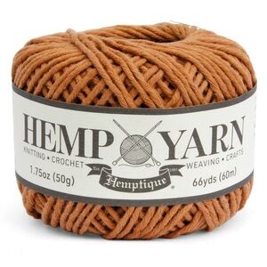 Hemptique Hemp and Cotton Yarn Terracotta Worsted 4 Crochet Knit Weave Eco Craft